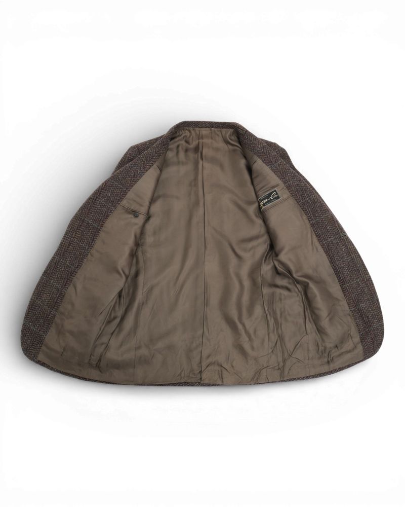 Multicolored Overcheck Tweed Sports Jacket