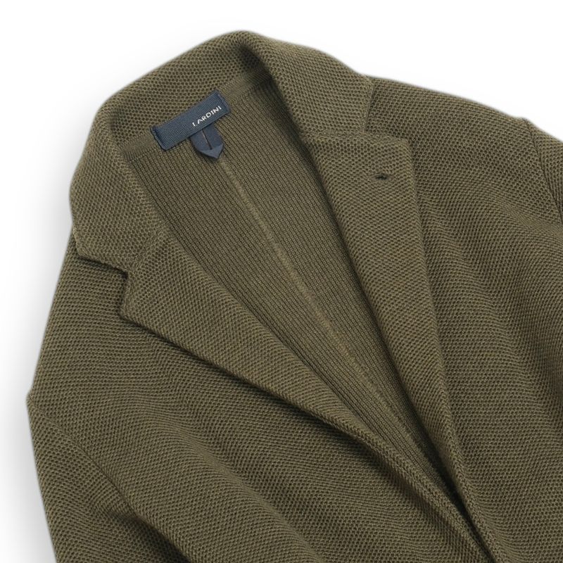 Olive Green Knitted Sports Jacket