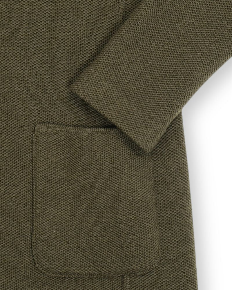 Olive Green Knitted Sports Jacket