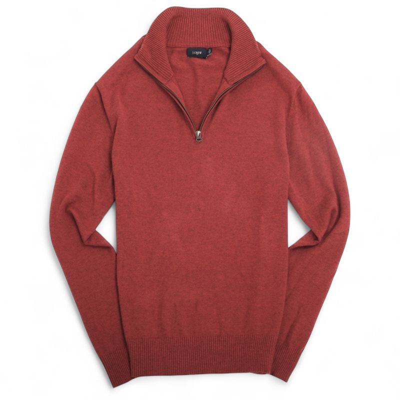 Rust Red Half-Zip Sweater