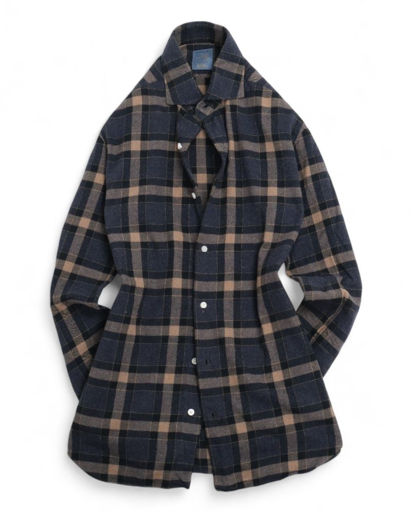 Blue/Brown Checked Shirt