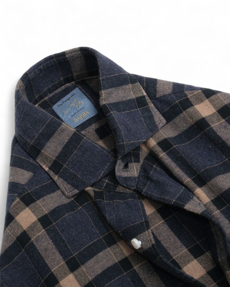 Blue/Brown Checked Shirt