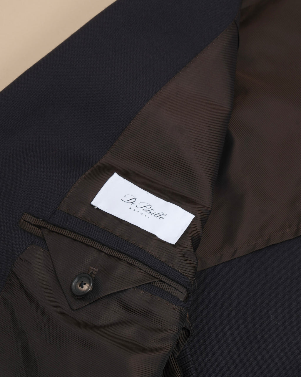 Navy Virgin Wool Hopsack DB. Suit