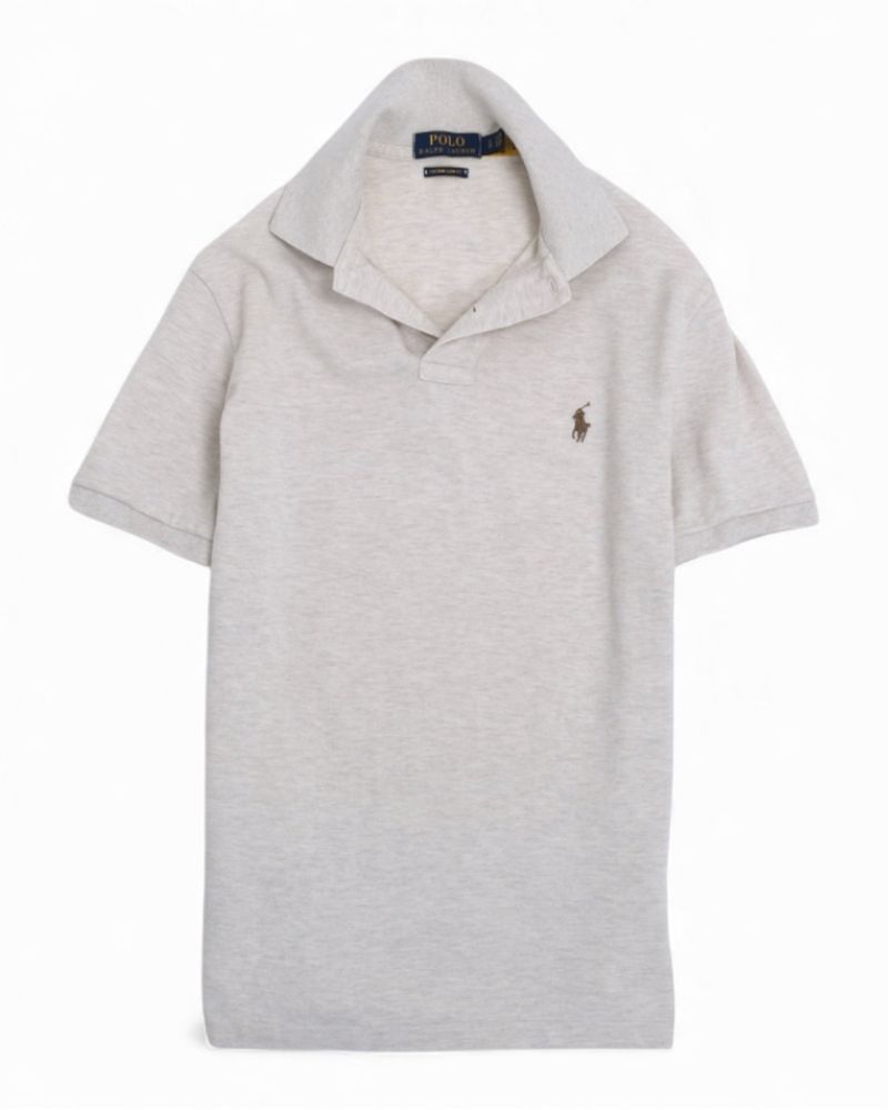 Light Grey Short Sleeve Pique Polo