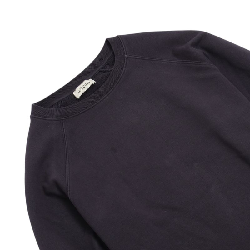 Navy Raglan Cotton Sweatshirt