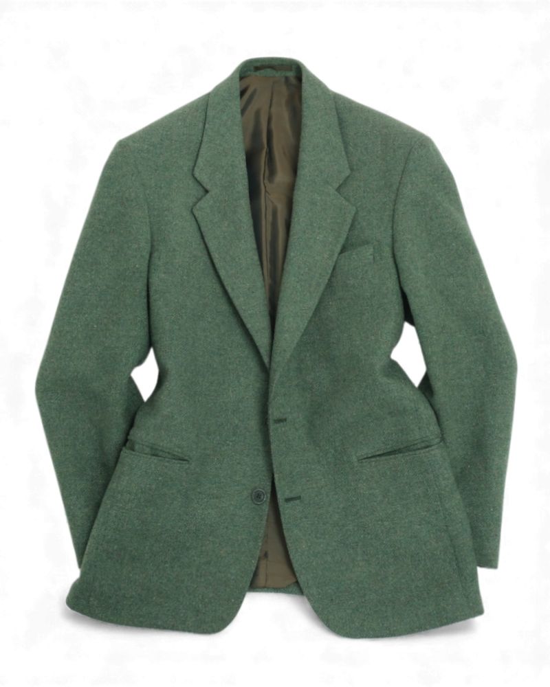 Green Flecked Shetland Wool Blend Sports Jacket