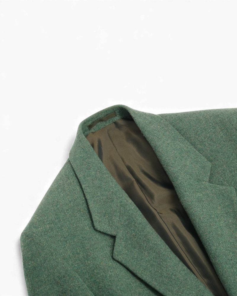 Green Flecked Shetland Wool Blend Sports Jacket