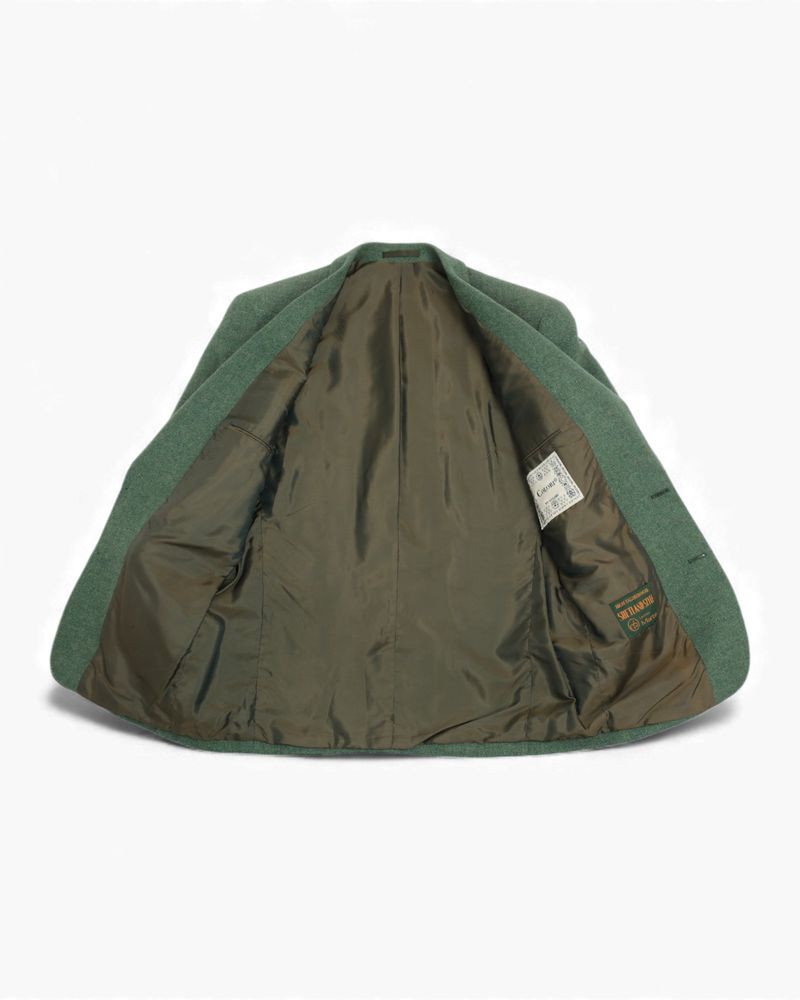 Green Flecked Shetland Wool Blend Sports Jacket