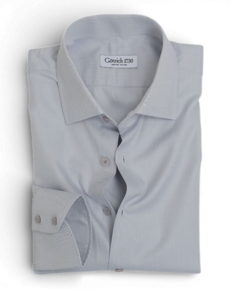 Dove Herringbone Poplin Shirt