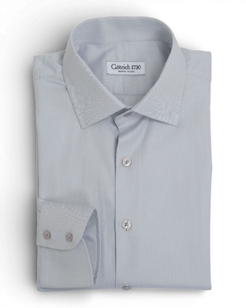 Dove Herringbone Poplin Shirt