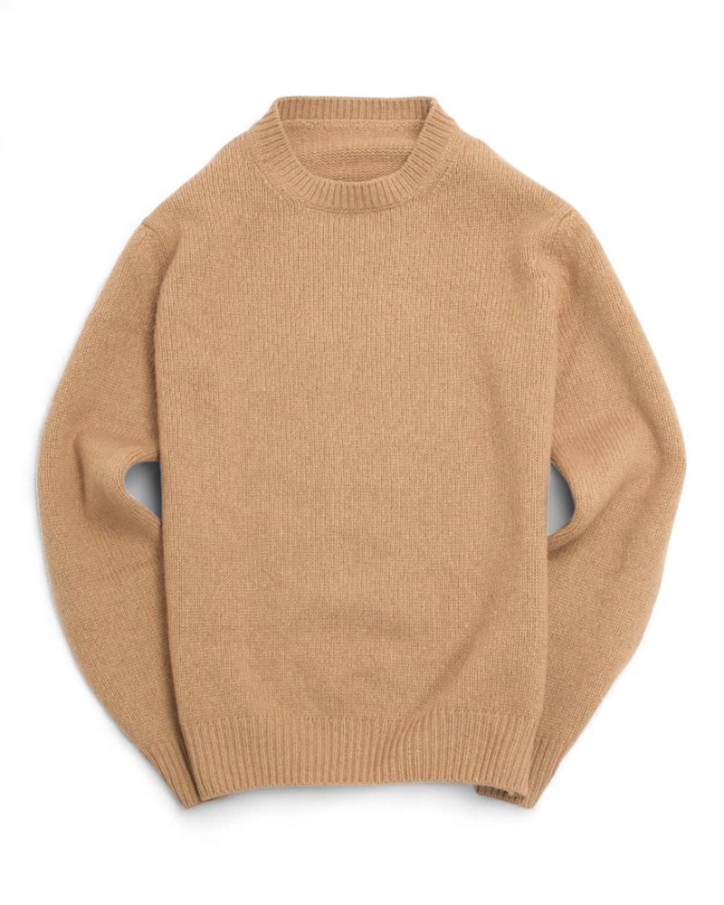 Dark Camel-Hair Sweater