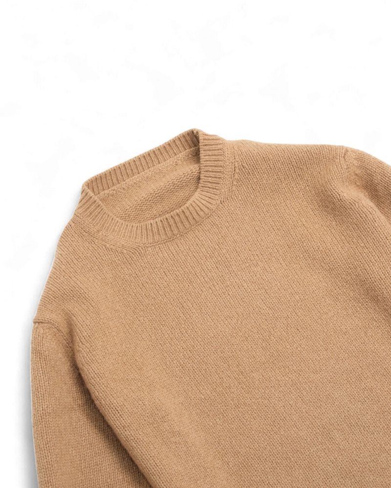 Dark Camel-Hair Sweater