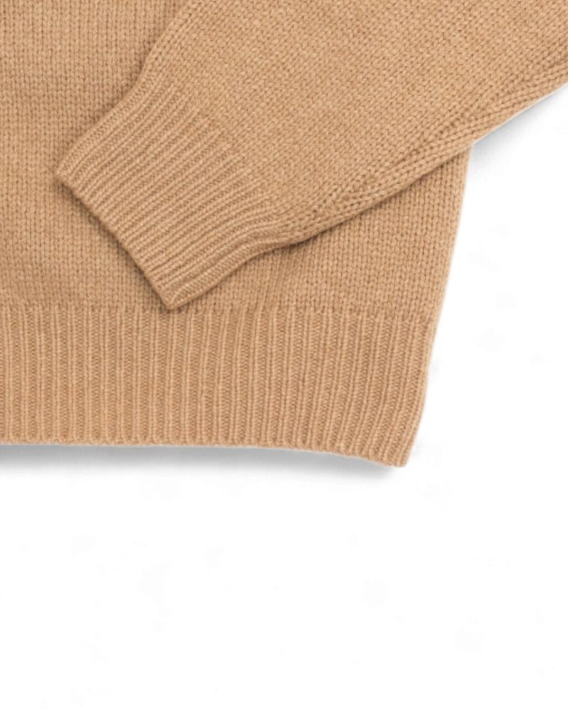 Dark Camel-Hair Sweater