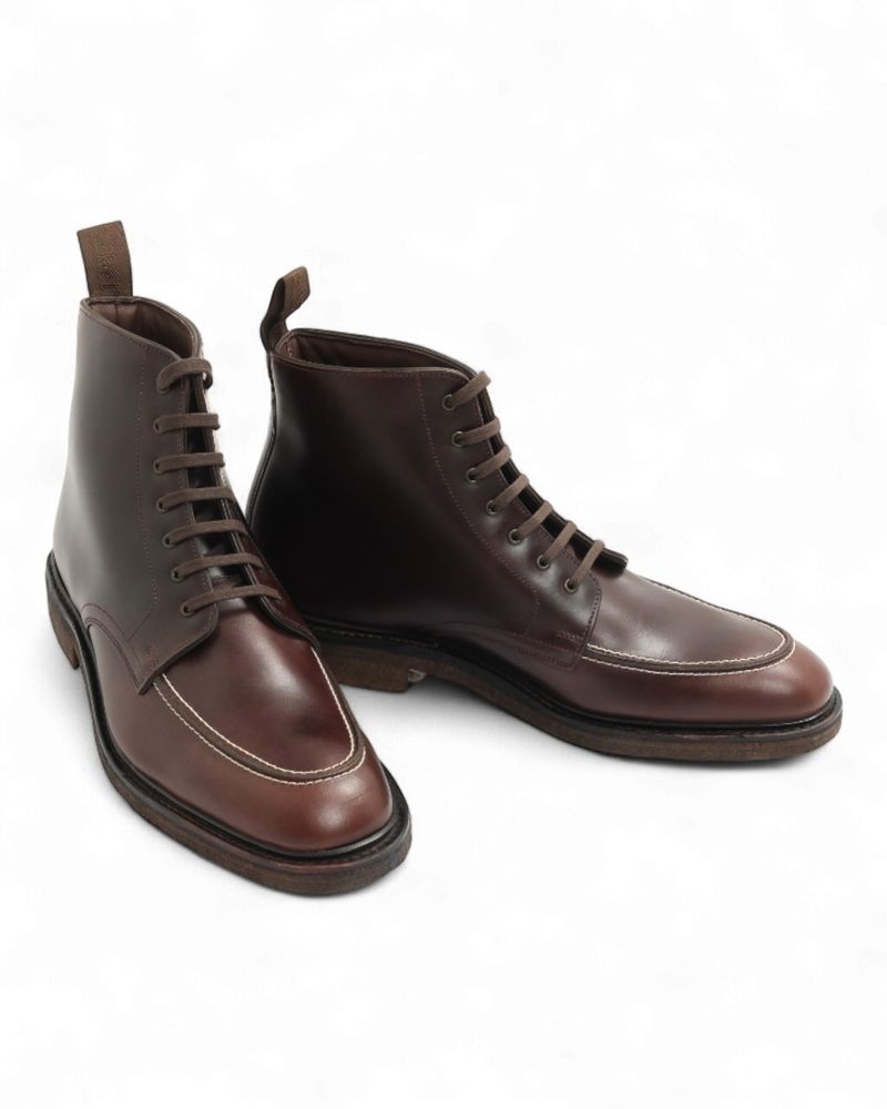 Dark Brown Leather Gisbourne Boots