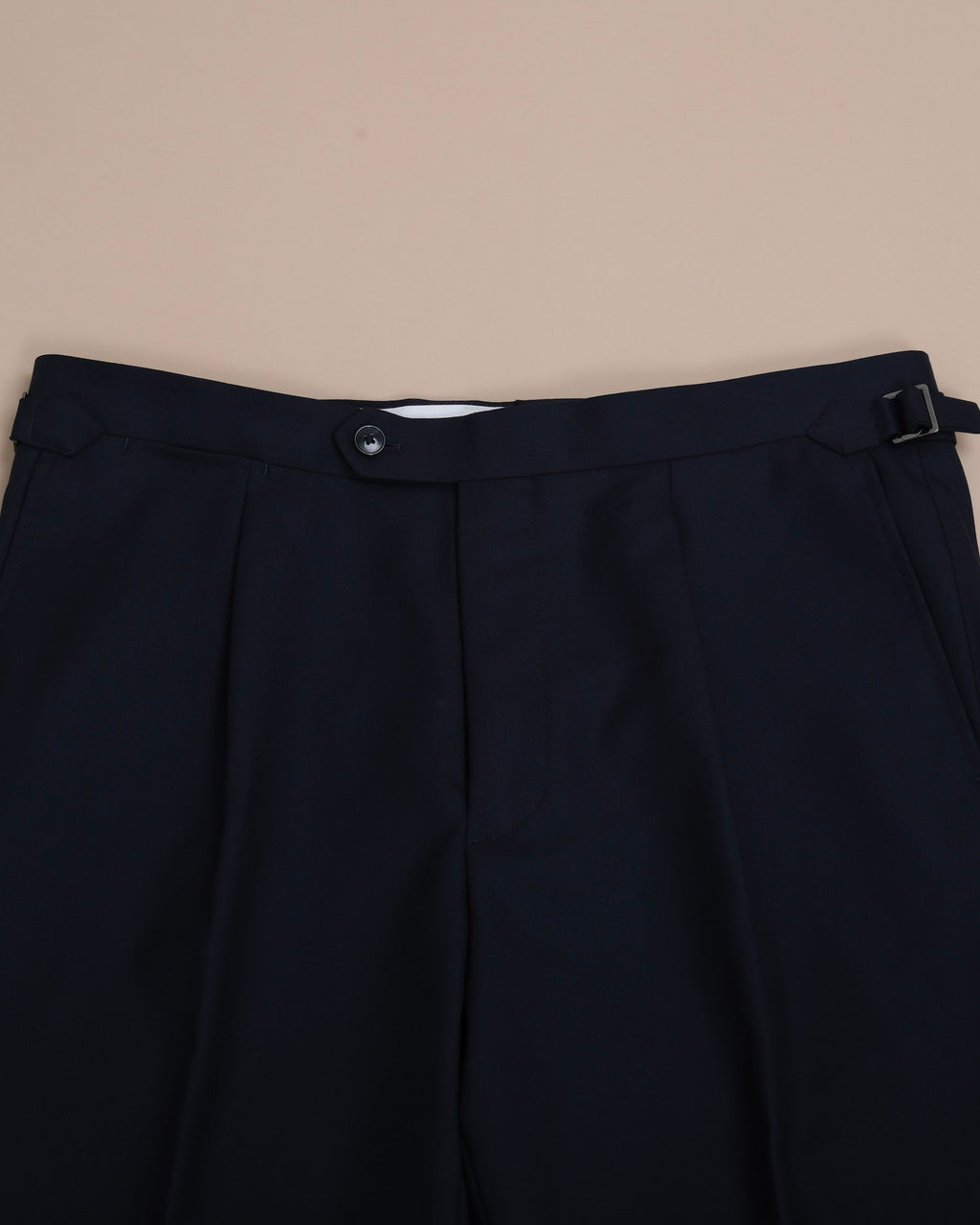 Navy Virgin Wool Hopsack DB. Suit
