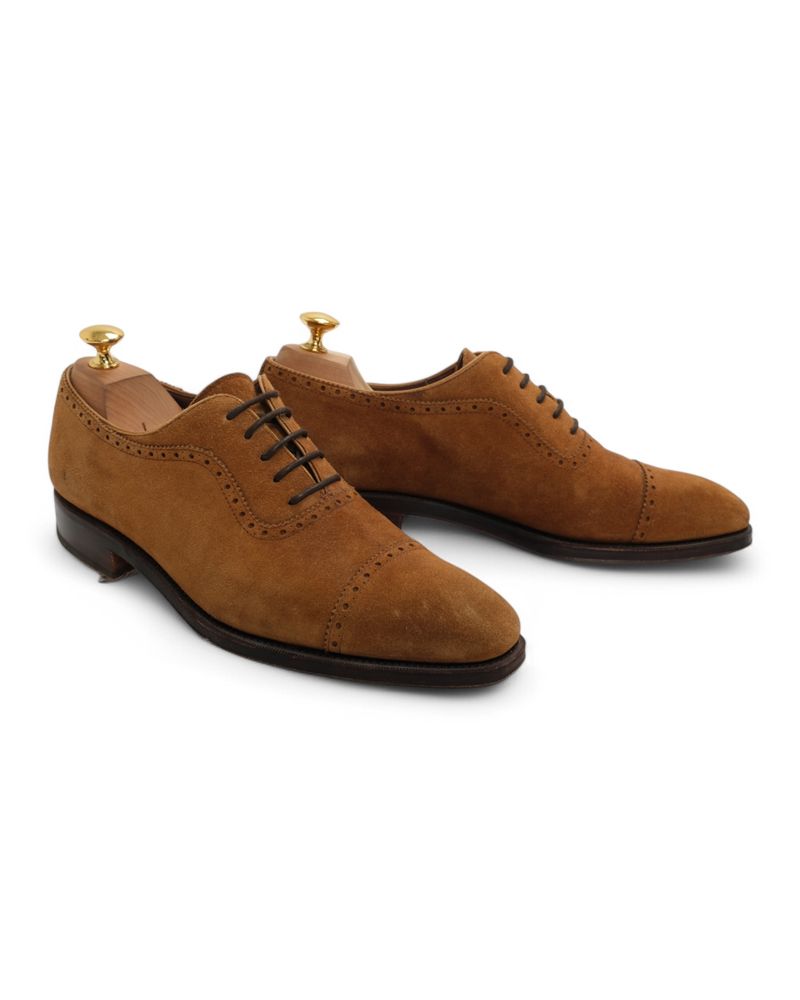 Tan Suede Semi Brouge Oxfords