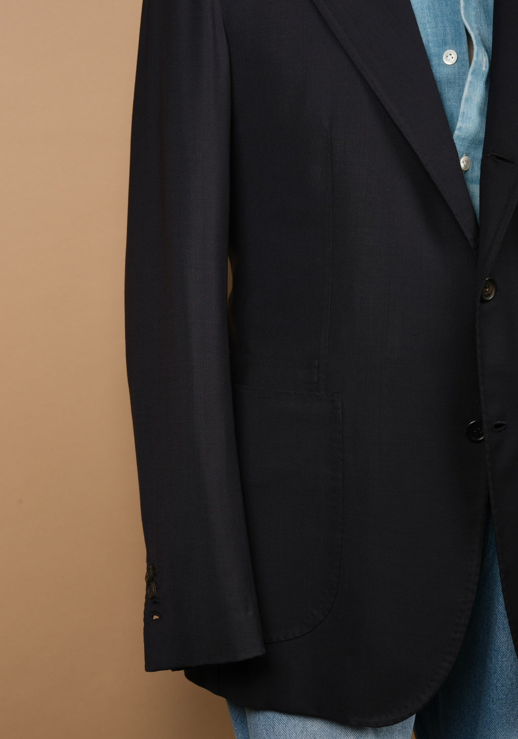 Navy Hopsack Sports Jacket