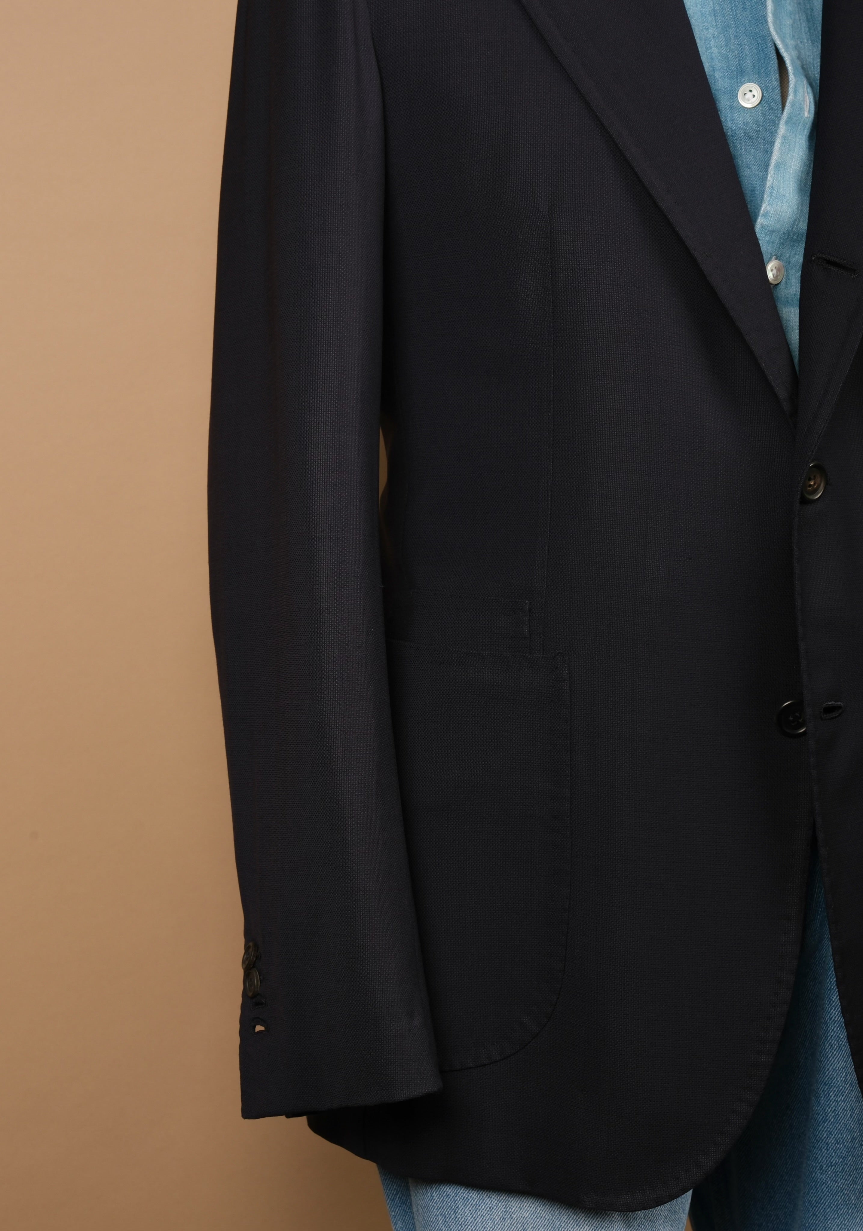 Navy Hopsack Sports Jacket