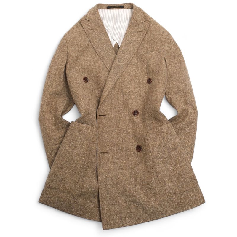 Oatmeal Silk/Linen/Cotton DB. Sports Jacket