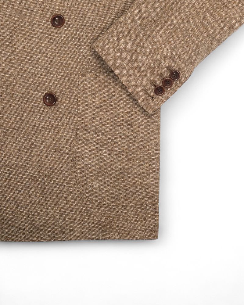 Oatmeal Silk/Linen/Cotton DB. Sports Jacket