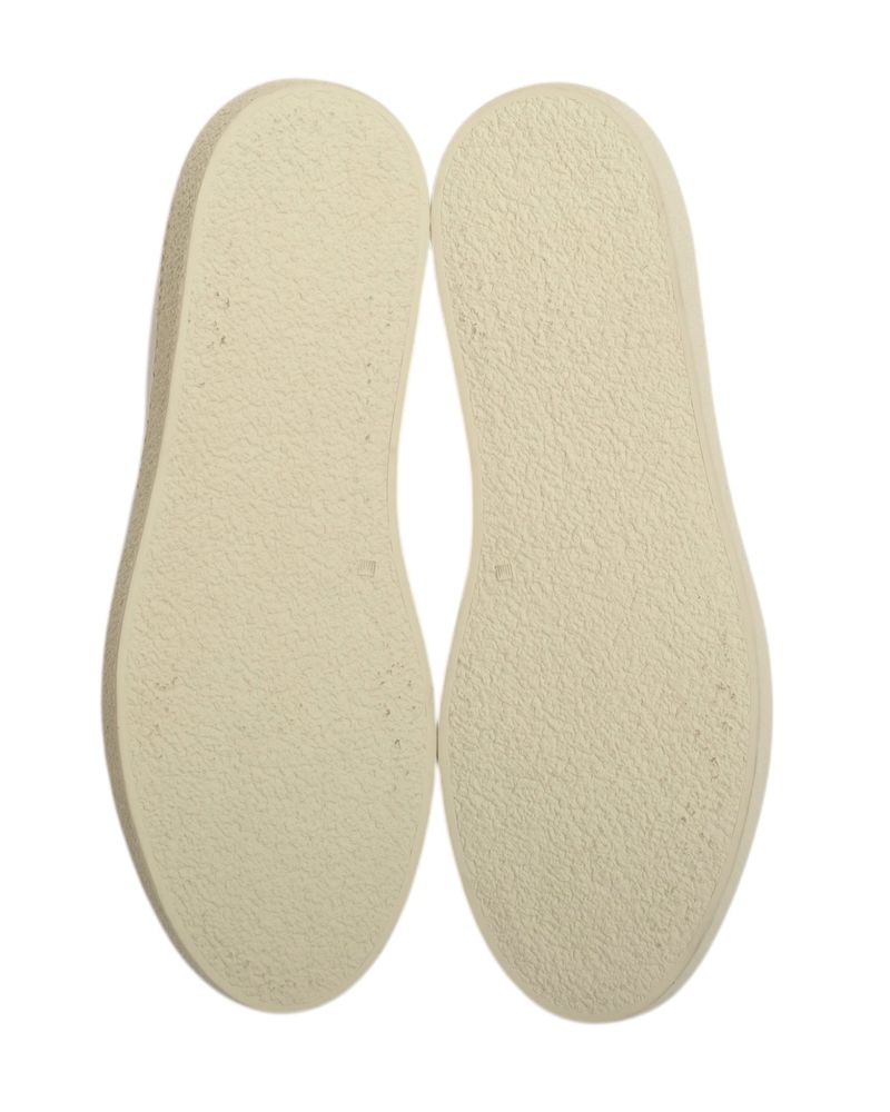 Cream White Leather Sneakers