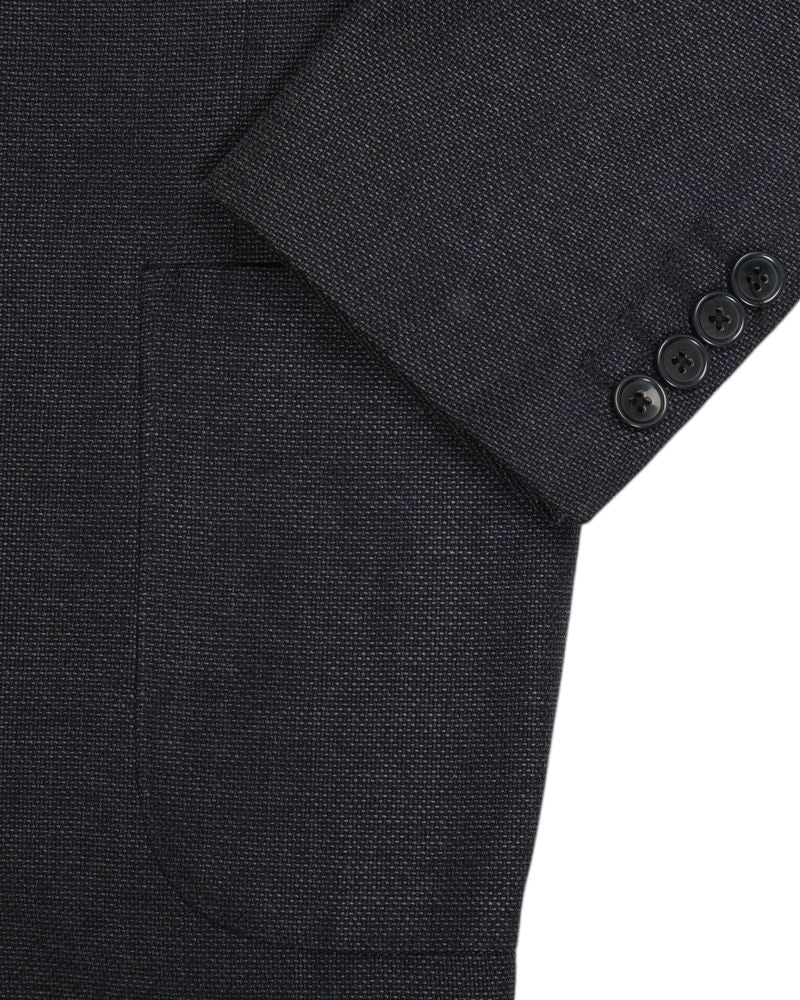 Navy Cotton & Silk Sports Jacket