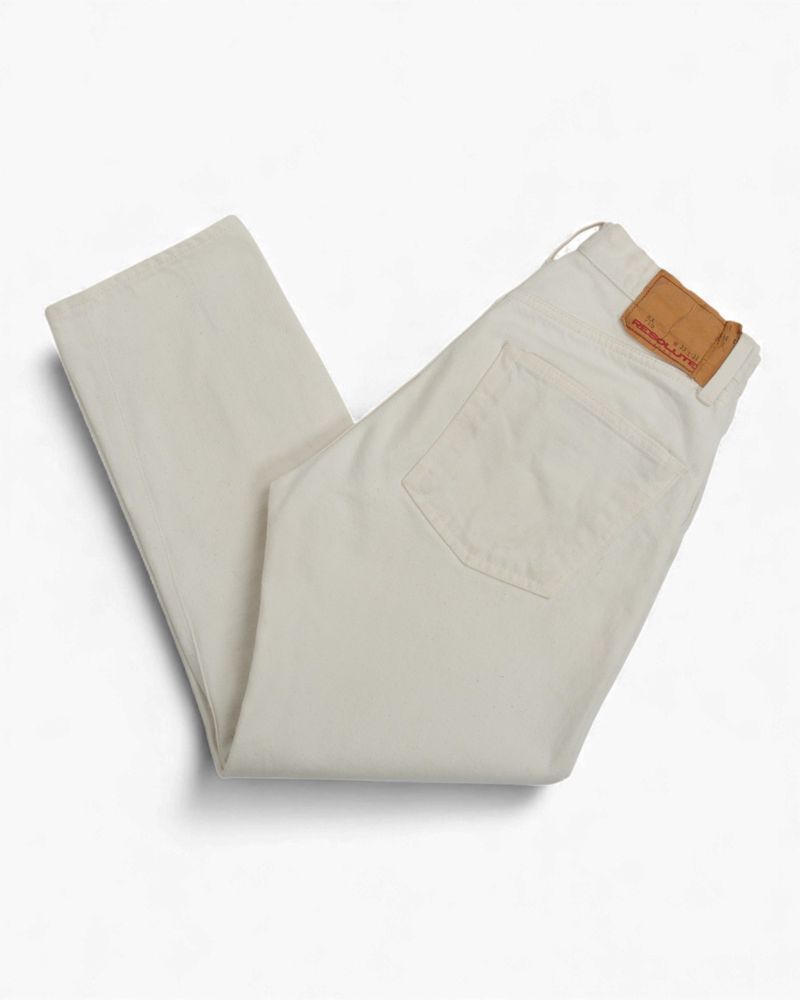 Ecru High-Rise Jeans