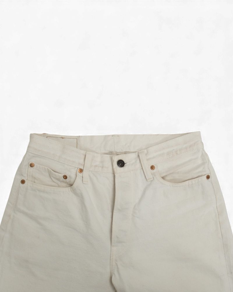 Ecru High-Rise Jeans