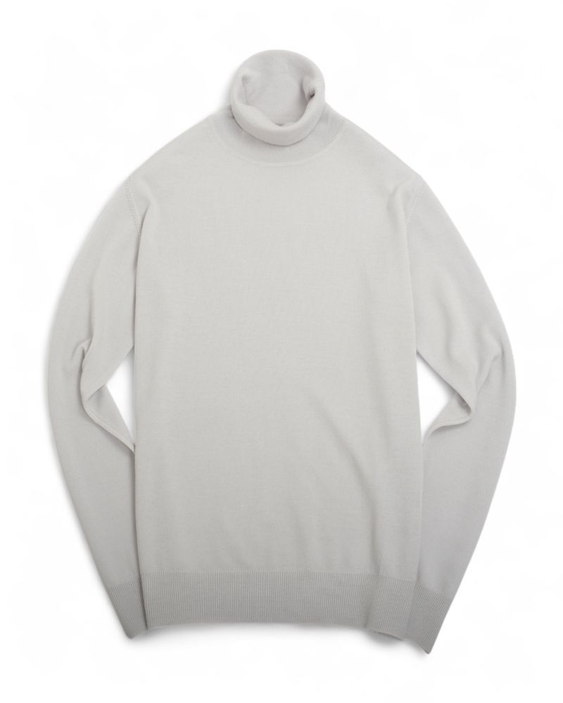 Ice Grey Merino Rollneck