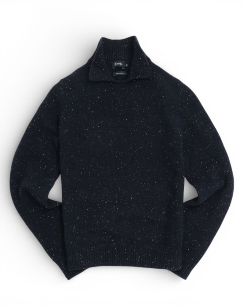 Navy Donegal Wool Jumper