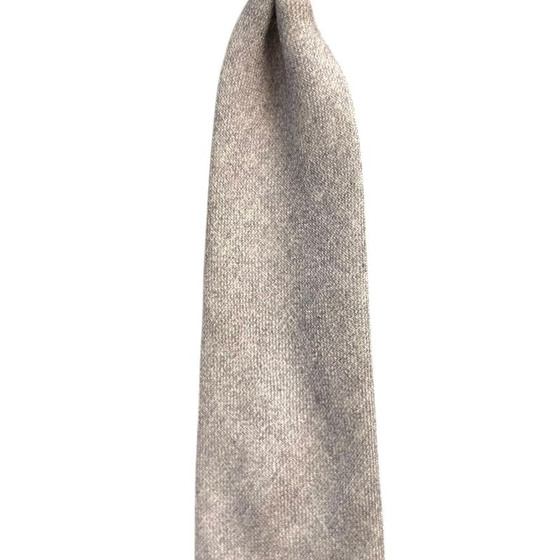 Gray Untipped Virgin Wool Tie