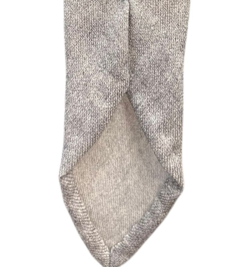Gray Untipped Virgin Wool Tie