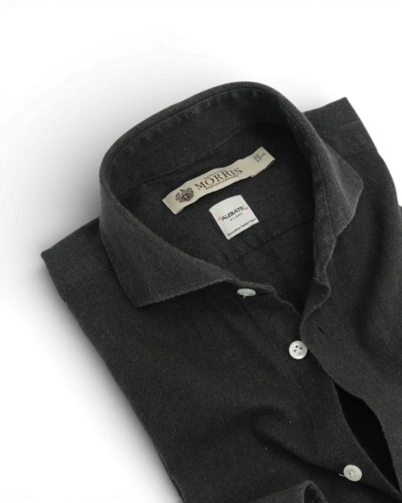 Faded Black Albiate Flannel Shirt