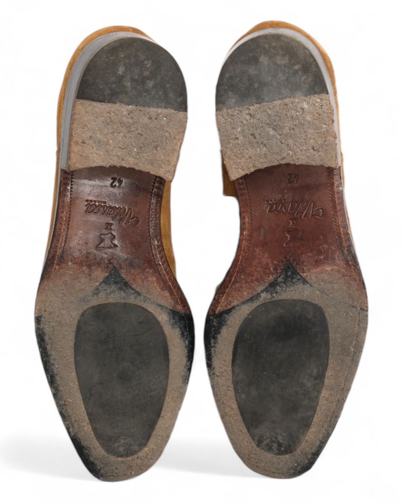Camel Suede Lace-Up Boots