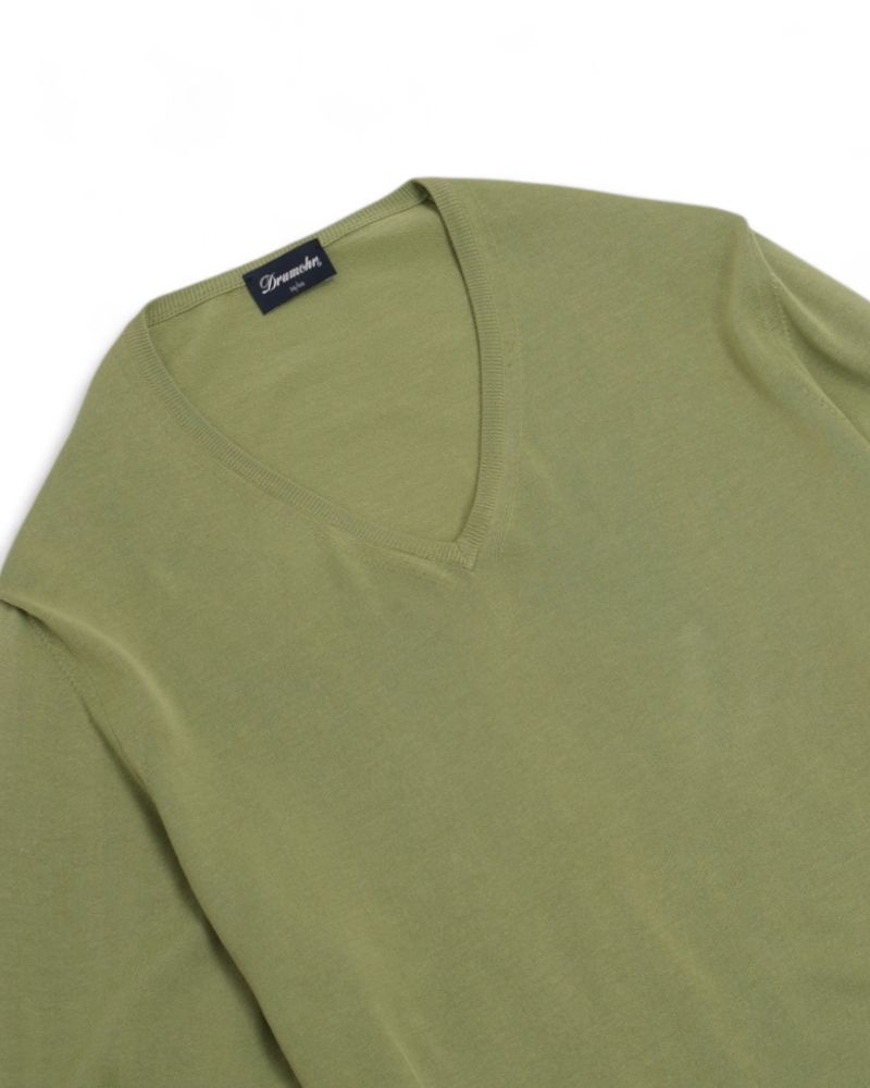Pale Green V-Neck Knit