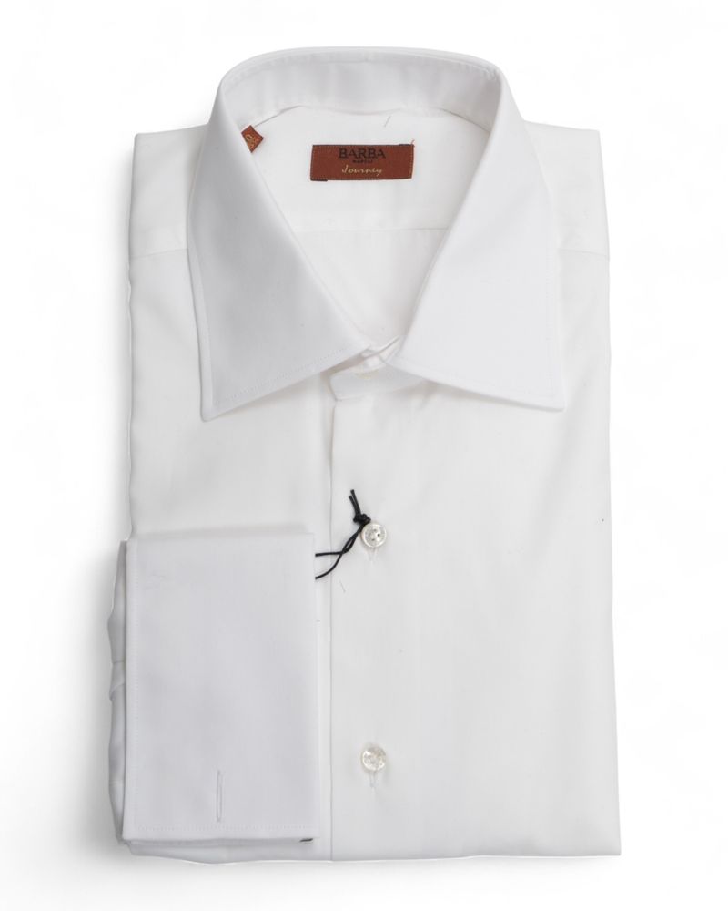 White Double Cuff Poplin Shirt