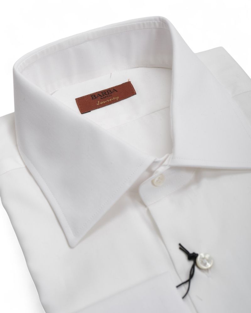 White Double Cuff Poplin Shirt