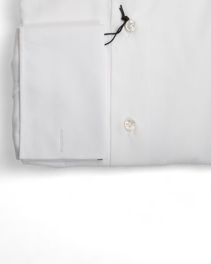 White Double Cuff Poplin Shirt