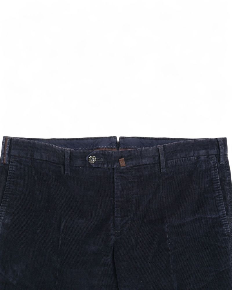 Navy Needlecord Trousers