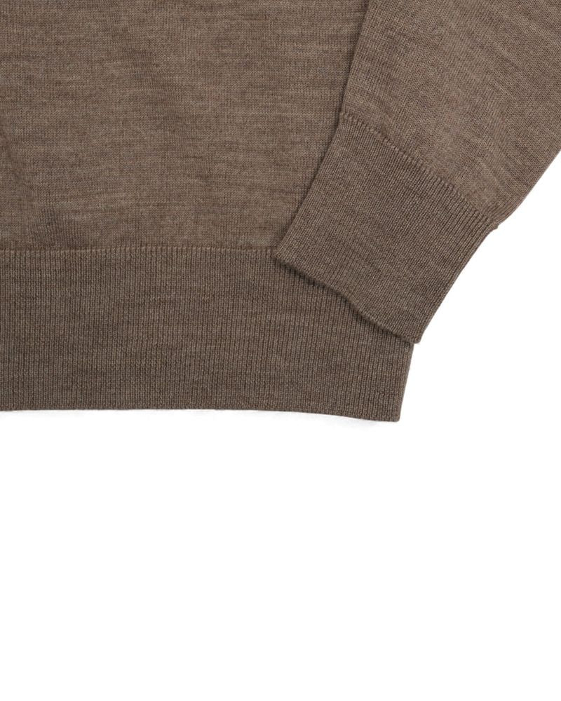 Oatmeal Extrafine Merino Crewneck Sweater
