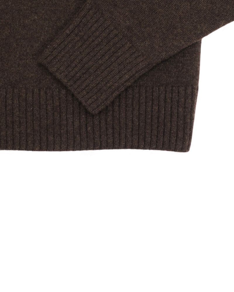 Dark Brown 4-ply Cashmere Turtleneck