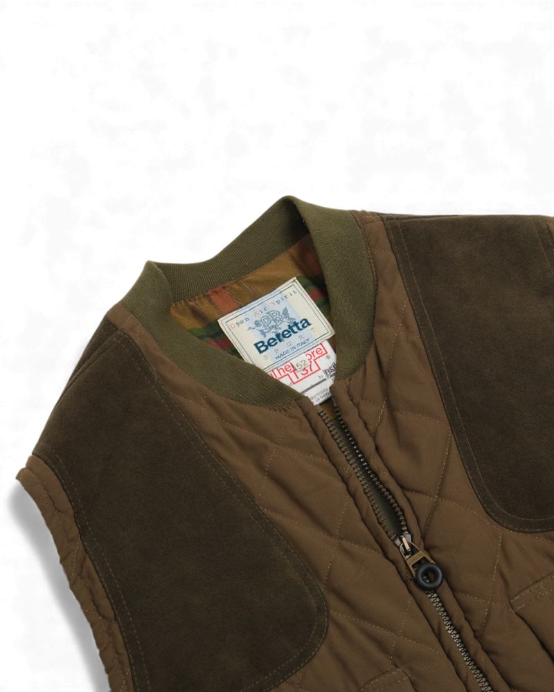 Olive Quilted Hunting Vest