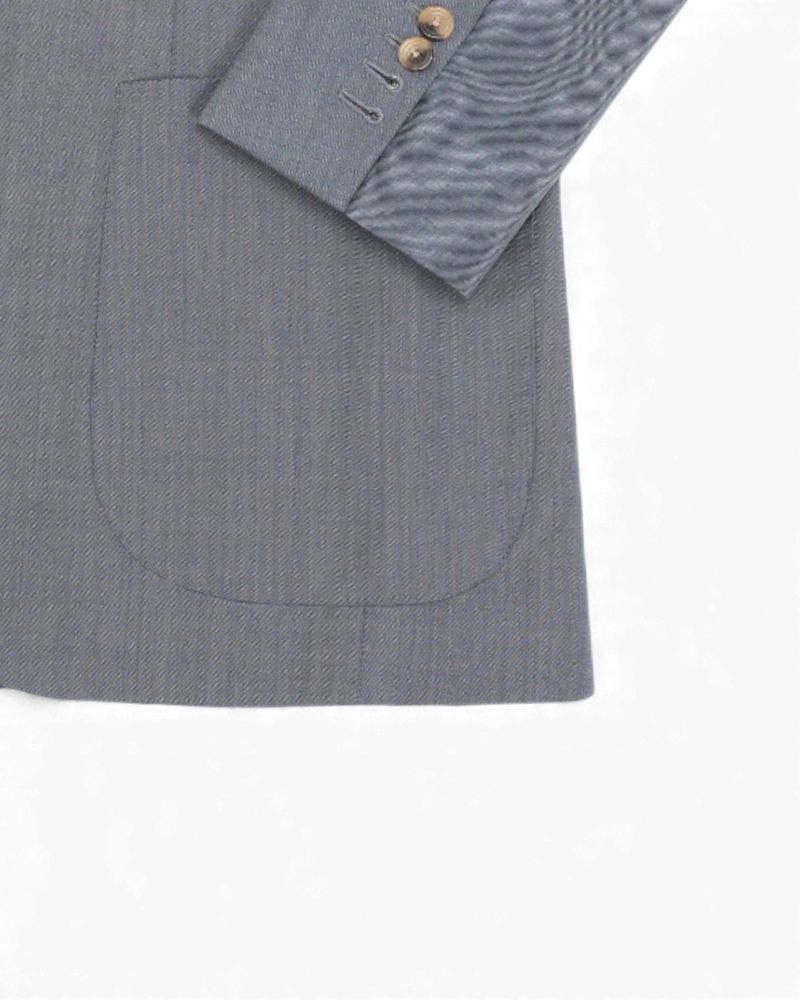 Mid Blue Wool Sports Jacket