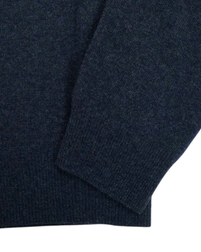 Navy 12 Gauge Lambswool Crewneck Knit