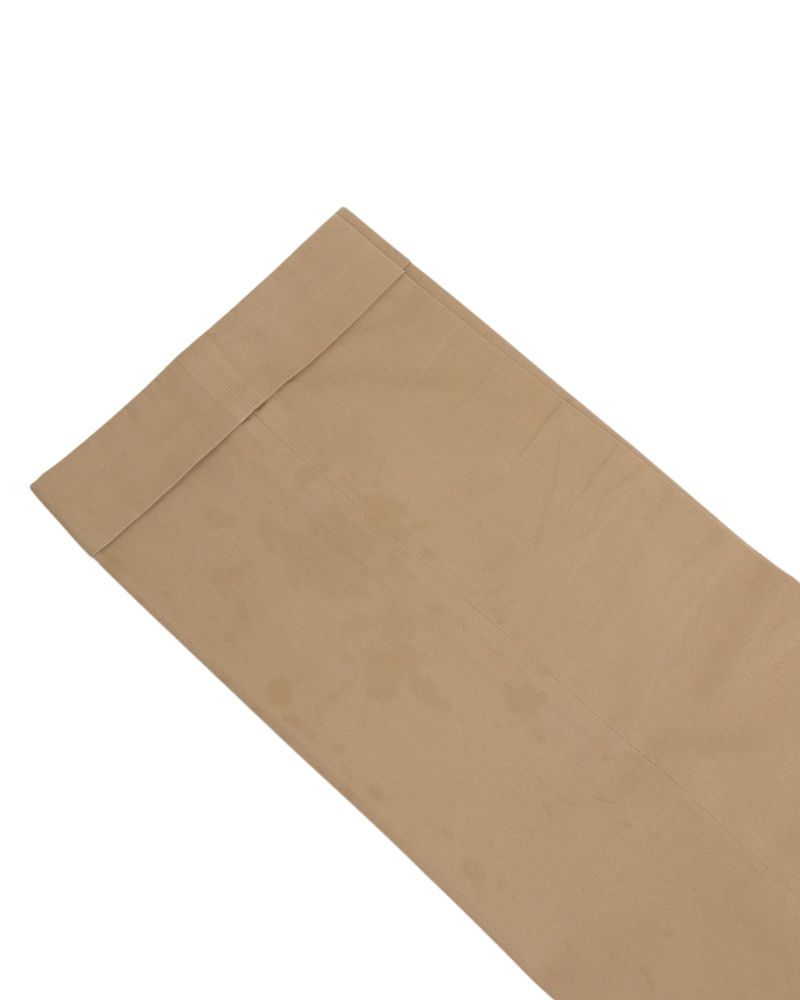 Khaki Twill High-Rise Pleated Trousers