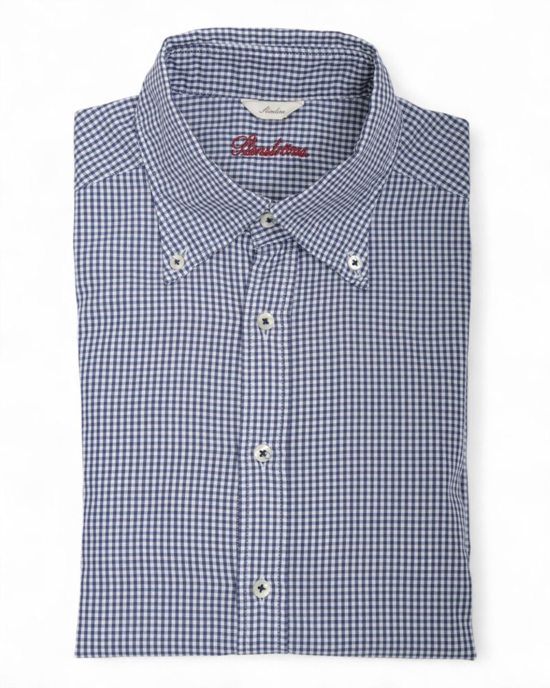 Blue/White Checked Oxford Shirt