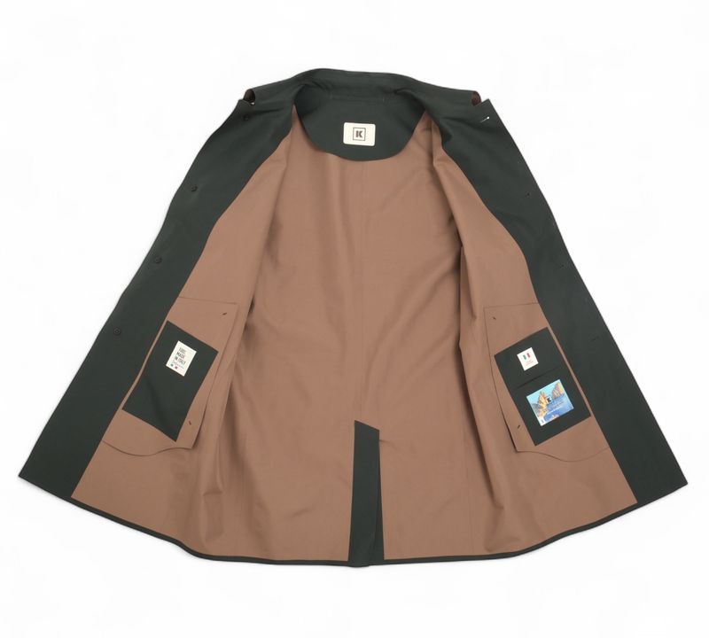 Dark Green Technical Car Coat