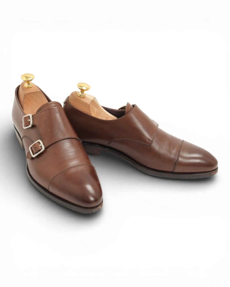 Brown Leather Double Monks