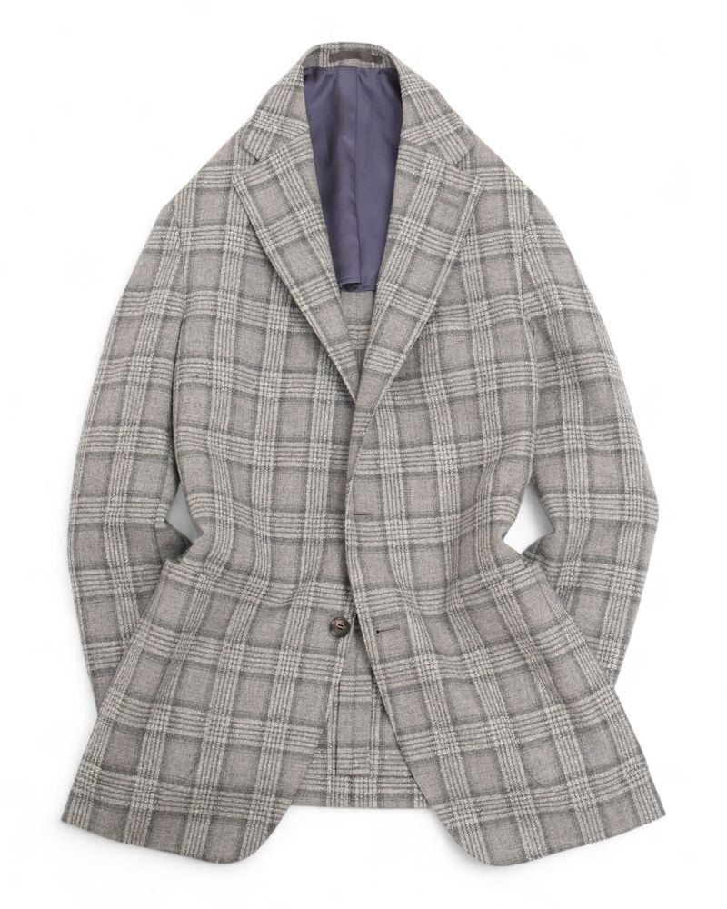 Grey Slub Wool & Cashmere Sports Jacket