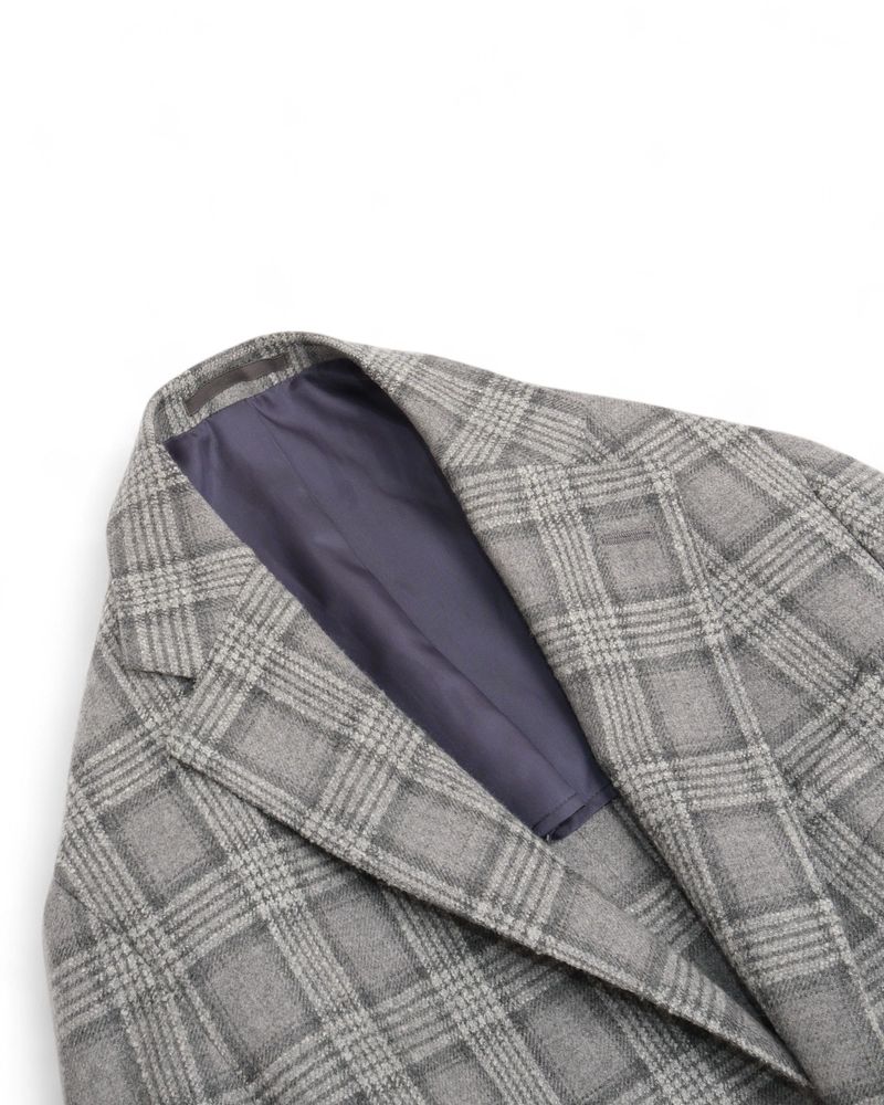 Grey Slub Wool & Cashmere Sports Jacket